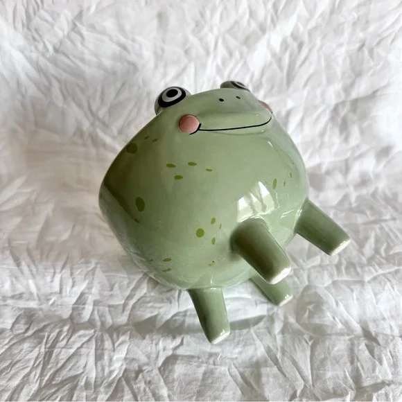 Green Frog Ceramic Trinket Dish - Picture 4 of 9
